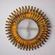 Sun wall lamp by ferro arte, metal and gold leaf, Spain, 1960