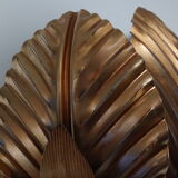 Palm leaf wall lamp