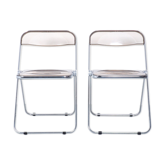 Plia folding chairs by Giancarlo Piretti for Castelli