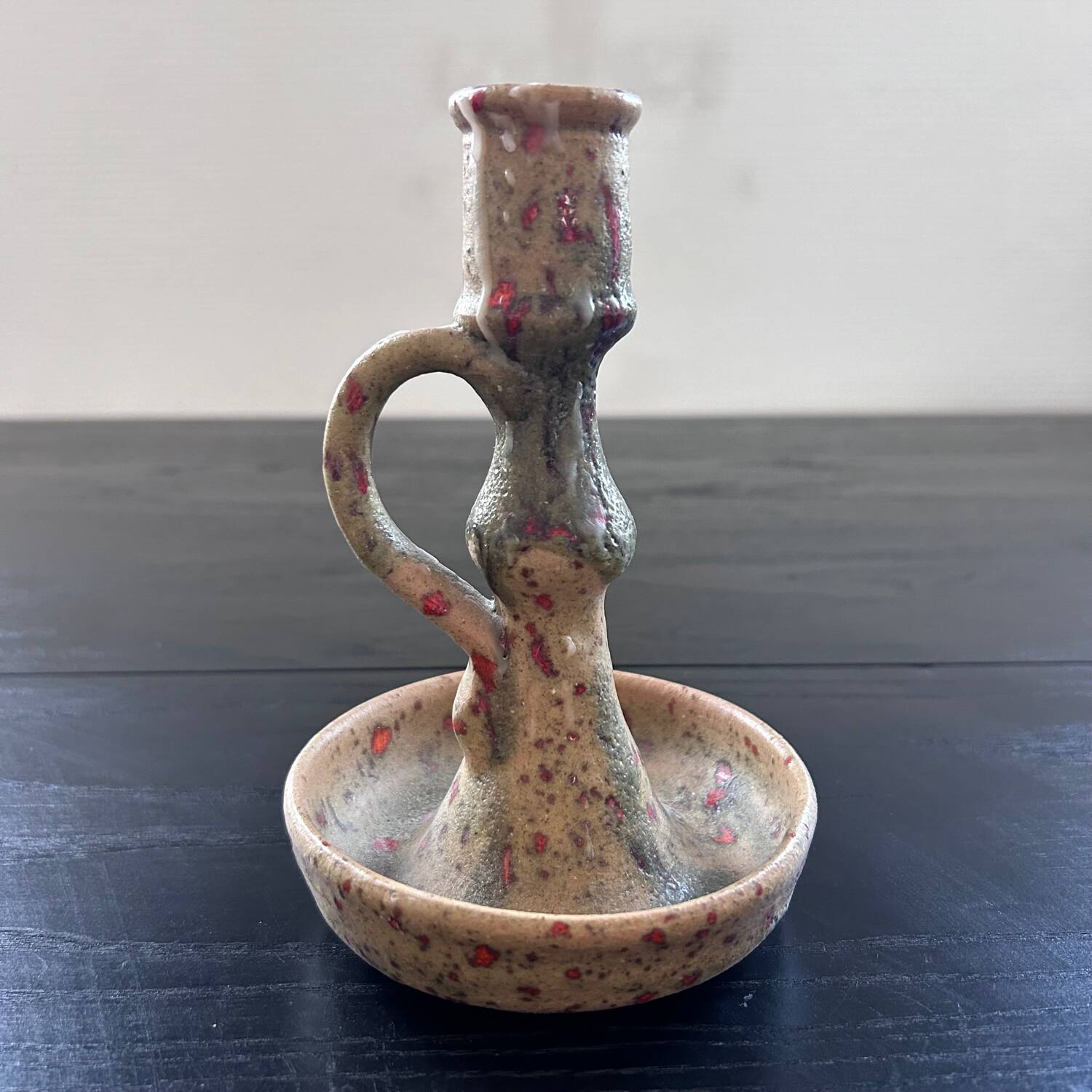 Pyrite stoneware candle holder