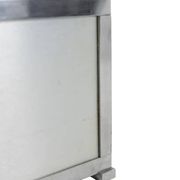 Brushed aluminum and metal planter. 1970s.
