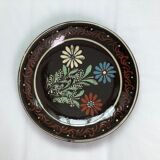 Hollow dish flower decoration alsatian pottery Sigried