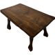 Vintage brutalist side table minimalistic design in dark wood