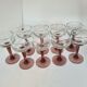 9 verres à porto sur pied coloré