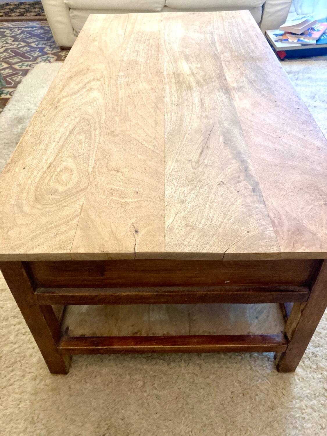 Solid wood coffee table