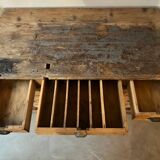 Antique large desk from a trade / workshop desk – late 19th / early 20th century