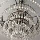 Chandelier cascading crystal and bronze tassels