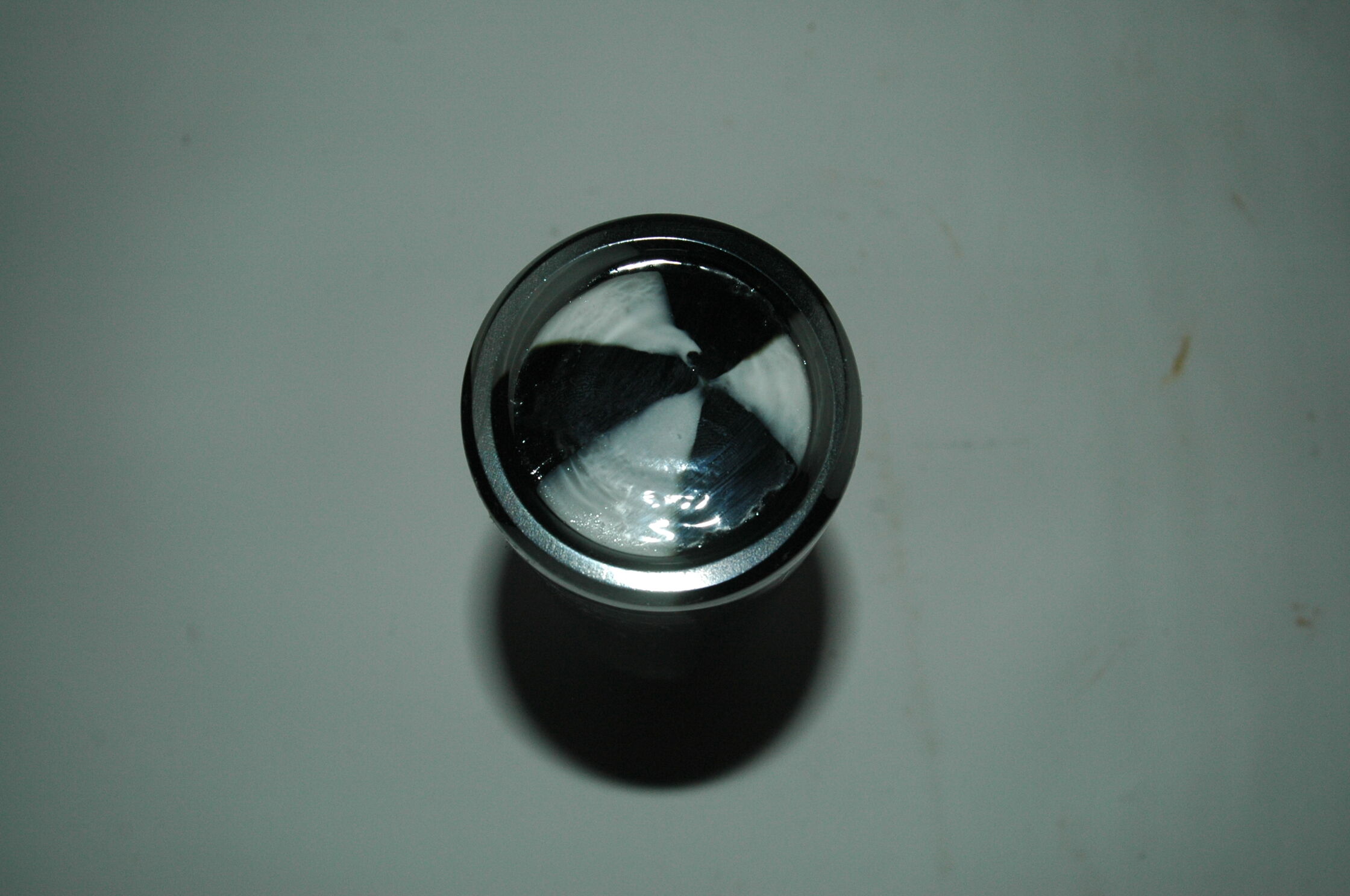 80's design black and white glass vase