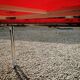 Table "floating" Space age 1970 Red Glass and Dove Tail - 140x80cm