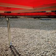Table "floating" Space age 1970 Red Glass and Dove Tail - 140x80cm