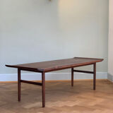 Large Palisander Coffee Table by Kurt Ostervig, Denmark 1960s
