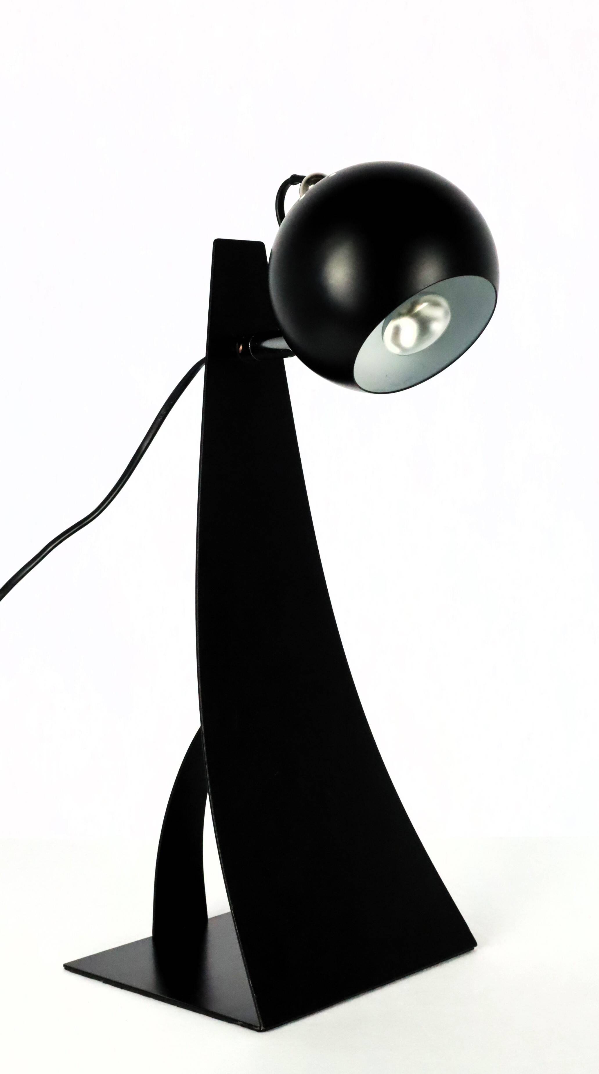 Brilliant black metal house lamp 1990