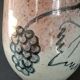 Stoneware pitcher from Alsace, incised decoration of vine by Louis Buecher 1986.
