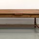 Large extendable farmhouse table in solid cherry wood - 1900s