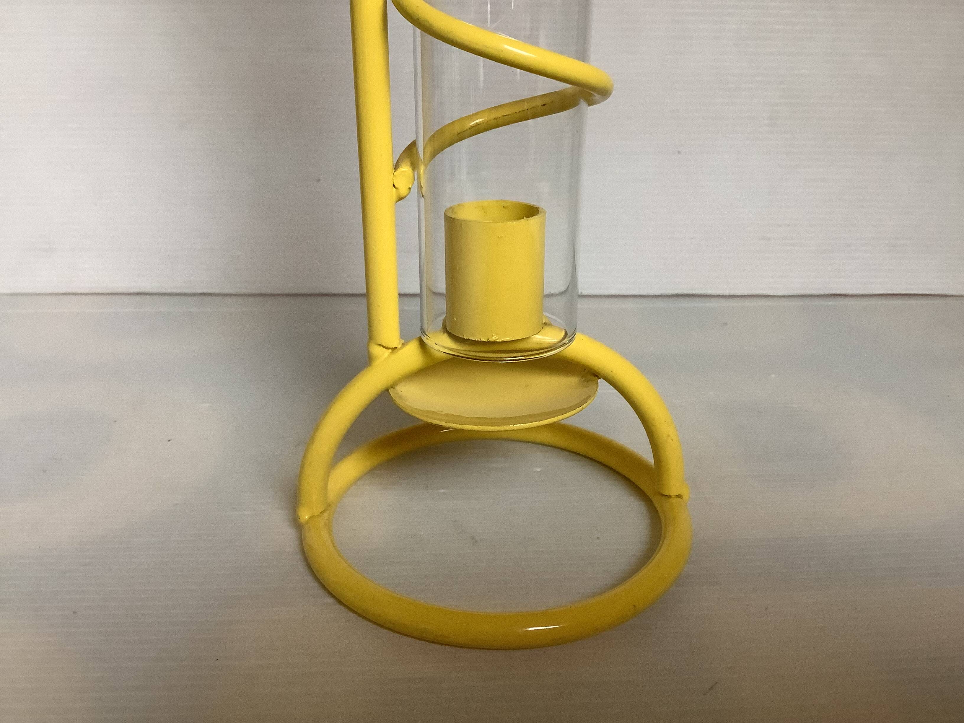 Large yellow spiral candlestick