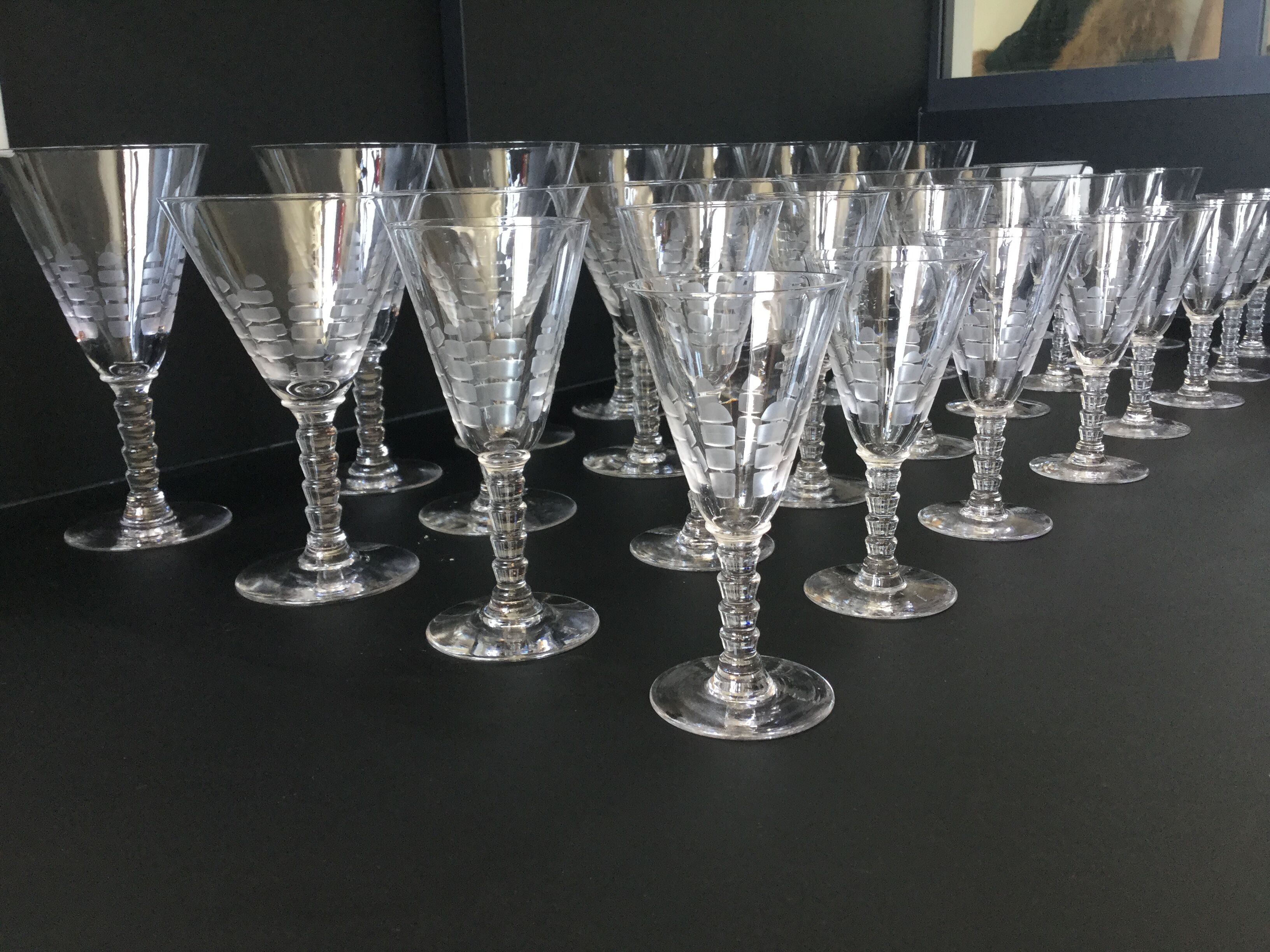 Art deco palm glass