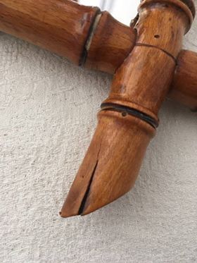 Vintage mirror wooden bamboo 18x24cm way