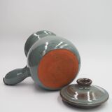 Blue stoneware teapot