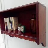 Vintage solid oak wall shelf
