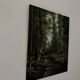 Oil on canvas woodland and stream - Realistic landscape