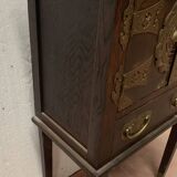 Small piece of furniture with two doors and bronze decoration, 20th century