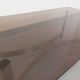 Vintage coffee table in smoked glass and brushed cast aluminum from the 70s