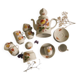ANCAP porcelain coffee service with coffee maker and porcelain sugar bowl