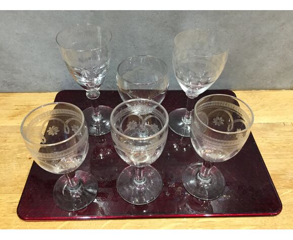 Série de 6 verres vintage pour apéritif ou digestif | Selency
