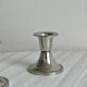Pair of small, lightweight, beaded metal candle holders