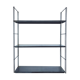 Patinated metal wall shelf