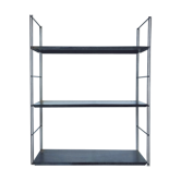Patinated metal wall shelf