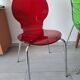Vintage red plexi and chrome chair