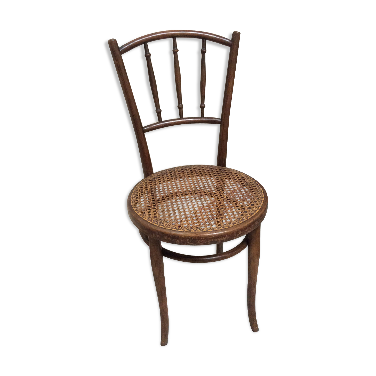 Chaise bistrot ancienne cannée