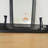 50's mirror and shelf in perforated metal