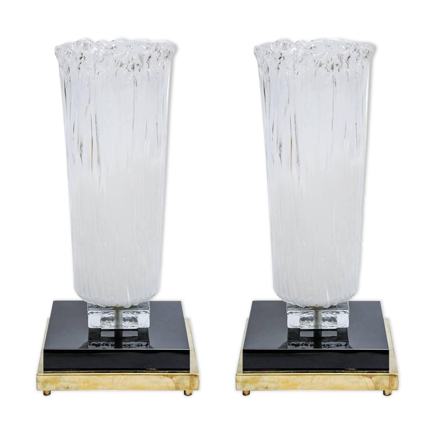 Pair of Murano glass lamps