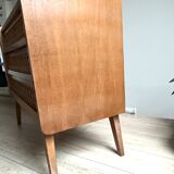 Commode bois et rotin