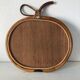 Rattan apple mirror 1960s 32 x 31 cm