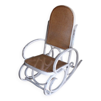 Rocking chair rocking chair curved wood and canework