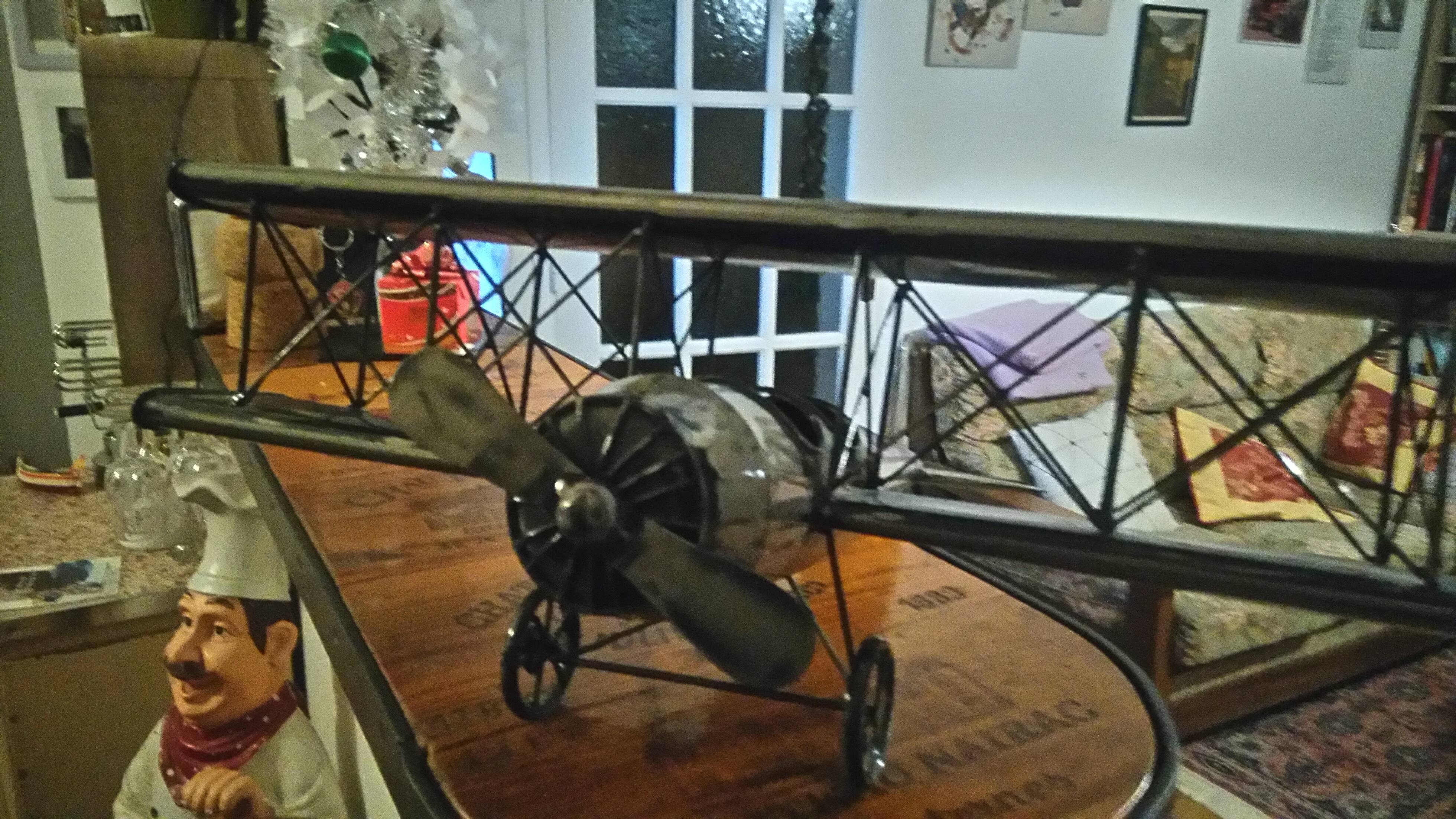 Biplane metal plane