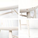 Vintage chaise de soutien off white Mid Century Retro Skandi Scandinavian Kitchen Chair Salle à mang
