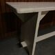 White lacquered wooden farm bench L 200cm