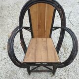 2 armchairs by Christian Astuguevieille, organic brutalist design.