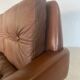 Vintage Danish retro Svend Skipper 3 person sofa in chestnut brown leather