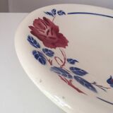 Large round ceramic serving platter from Lunéville, Chantal pattern