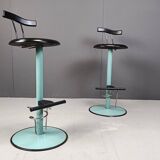 Post modern italian bar stools, 1980s -set of 2