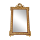 Large gold mirror in Louis XVI style with laurel crown, 121 cm.