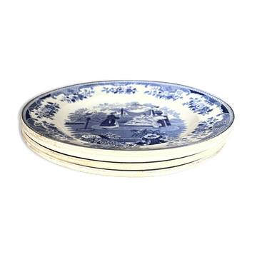 4 antique plates