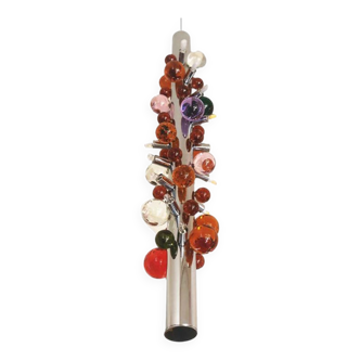 Contemporary Multicolor “Cactus” Murano Glass Sputnik Chandelier