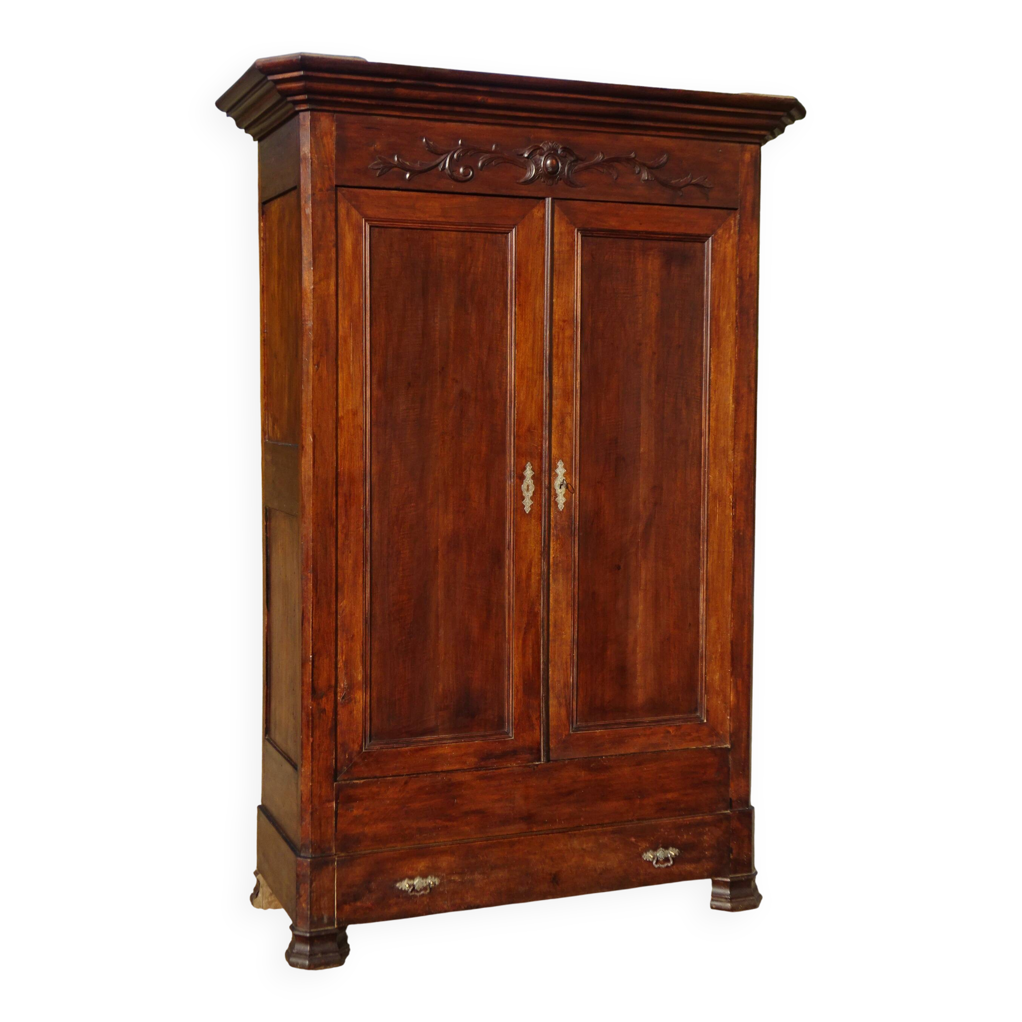 Louis Philippe style walnut wardrobe