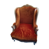 Fauteuil double bergère à oreilles